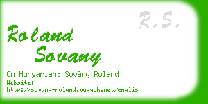 roland sovany business card